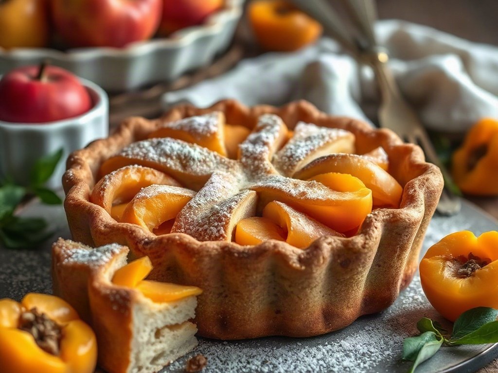 Шарлотка без муки с сухим батоном и абрикосами